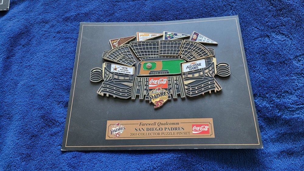 San Diego Padres Farewell Qualcomm 2003 Collector Puzzle Pin Set.