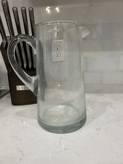 Tall Glass Pitcher