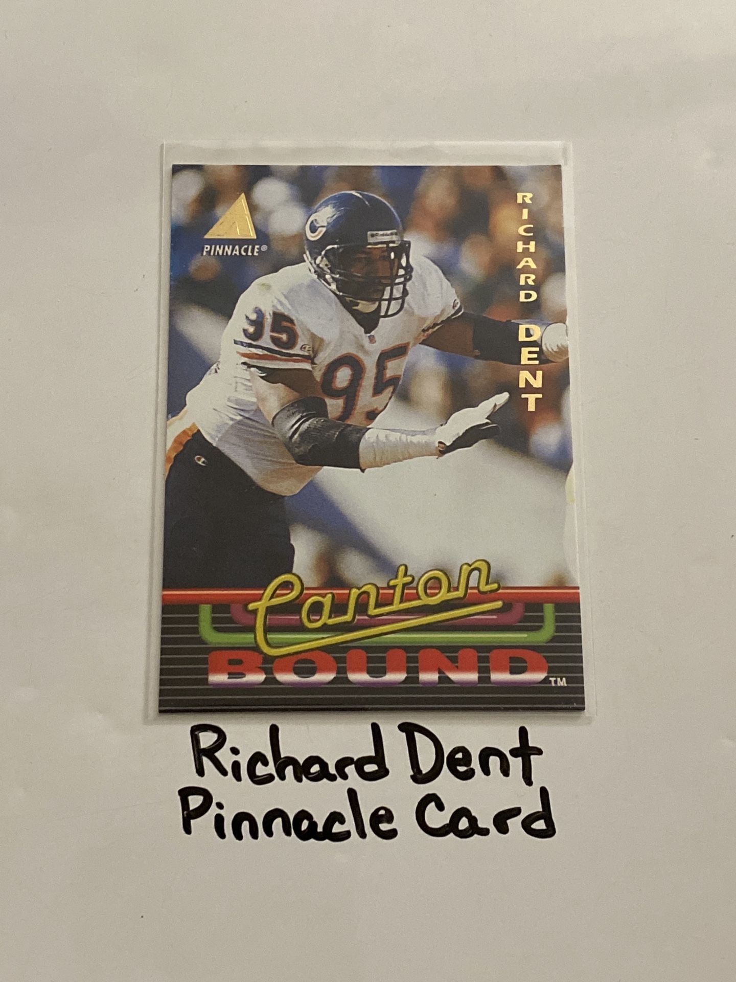 Richard Dent Chicago Bears Hall of Fame DE Pinnacle Card.