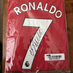 Cristiano Ronaldo Autographed Manchaster United Jersey 