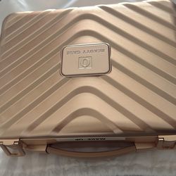 Rose gold makeup bag