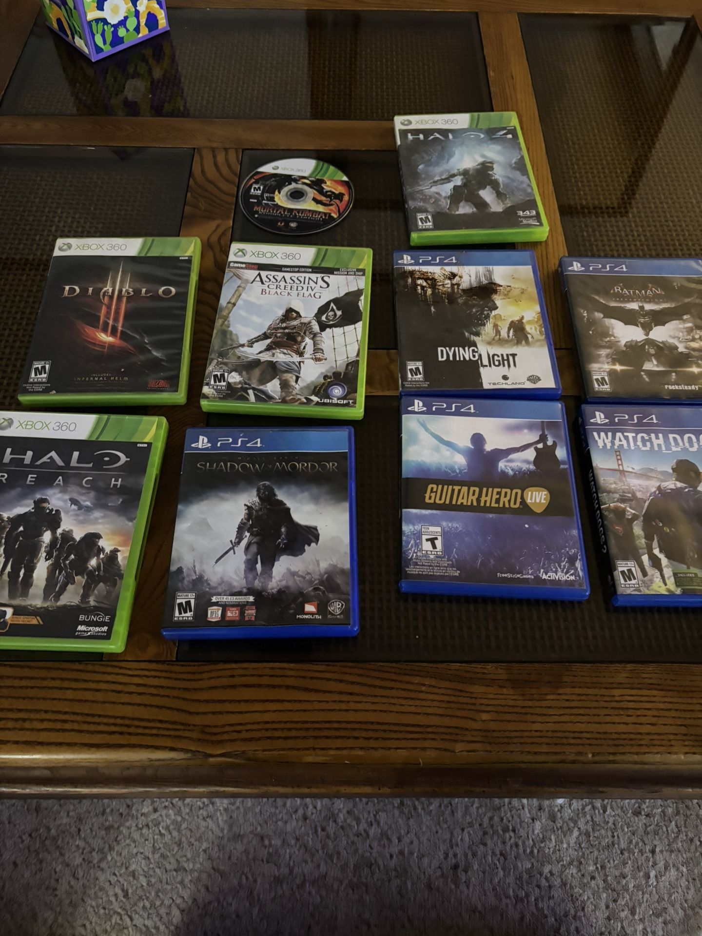 5 PS4 Games + 5 Xbox 360 Games + 2 PS4 Red Controllers