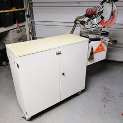 12" Double Bevel Sliding Miter Saw w/Cabinet 
