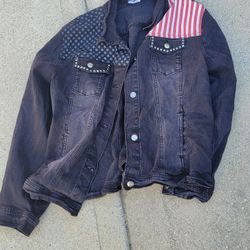 American Flag Jean Jacket