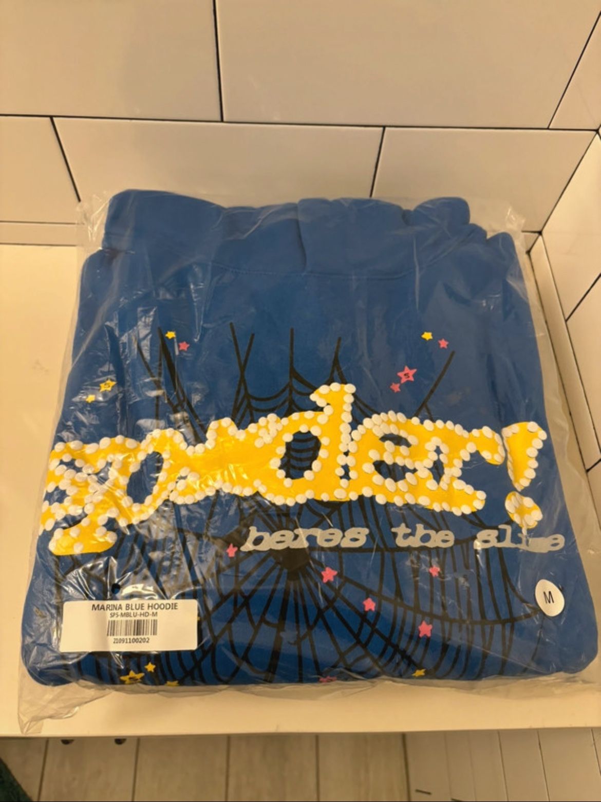 *BRAND NEW* Blue And Yellow sp5der men’s Medium