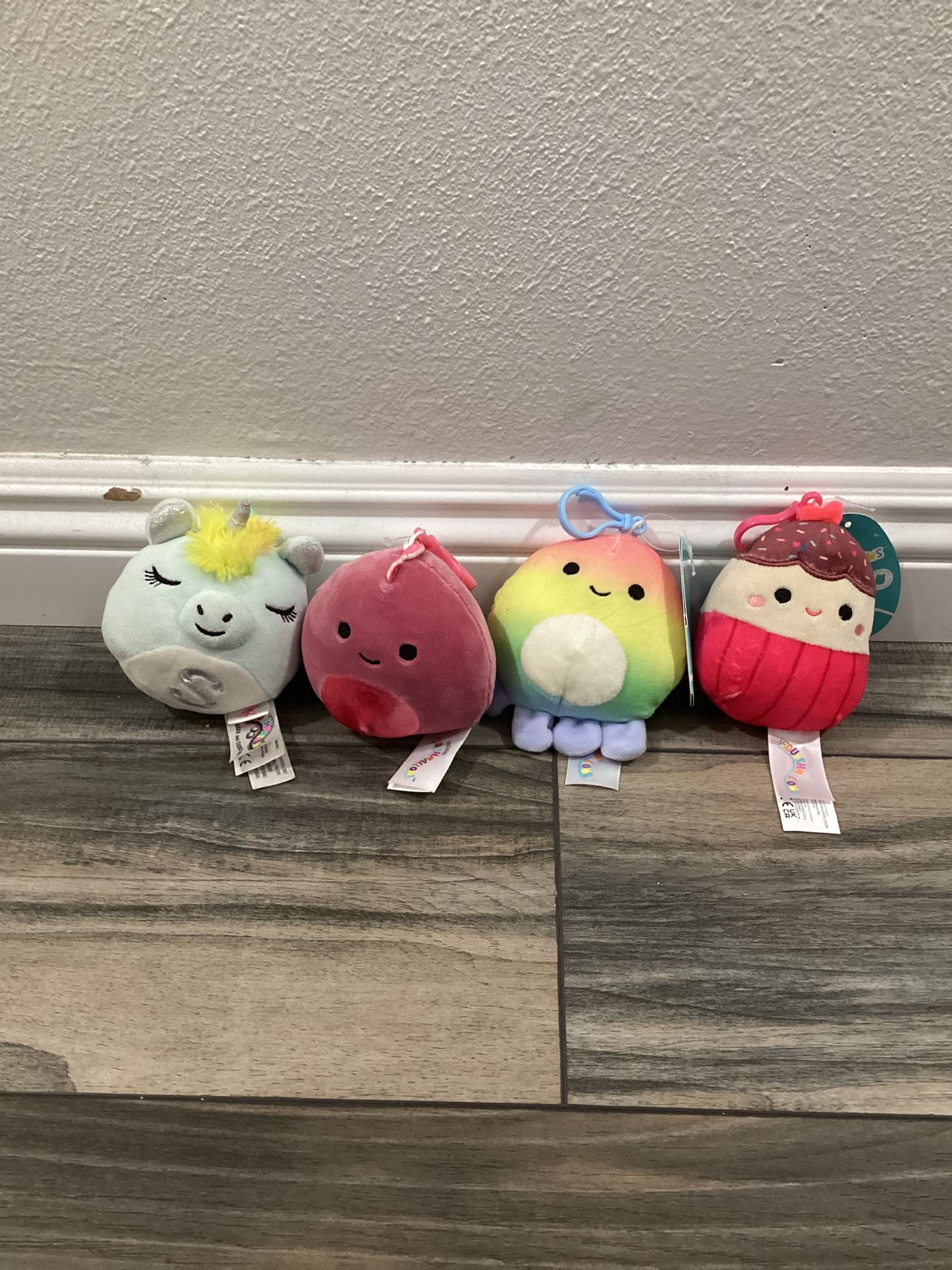 4 Pack Squishmallow Keychains