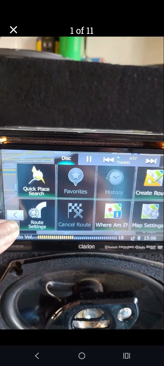 CLARION NX602 double Din Touch Screen With Backup Camera Included AUX USB GPS All HARNESSES INCLUDED In Perfect Working Condition