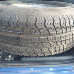 GOODYEAR Tire, New! 235'75'15! On Rim, Fits  Chry.5 Bolt.