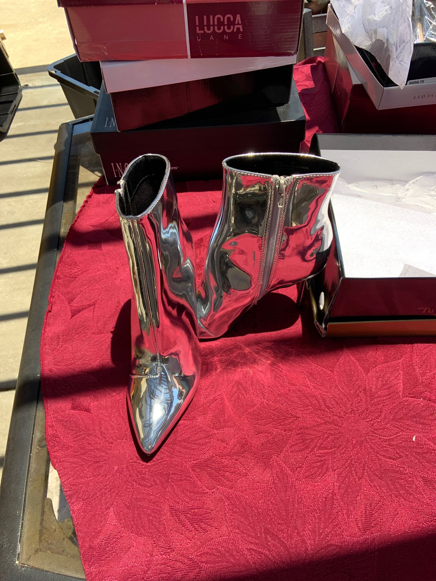 Silver ladies dress shoes