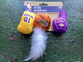 Los Angeles Lakers 3 Piece Cat Nip Plush Toys. NBA