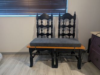 Two seater chair with cushion
