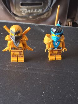 Lego Mini figures Ninjago Cole ,pearl gold and Golden Nya