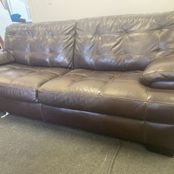 Brown Leather Sofa