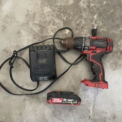 Bauer 20v drill with battery and charger