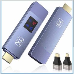 Wireless HDMI kit Delivers Seamless 4K Video Transmission up to 1080p Output, Featuring Dual-Band 2.4G/5G connectivity & Plug-Play Function for Easy S