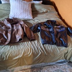 2 Imitation Leather Racing Jackets
