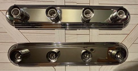 Chrome 4-Bulb Vanity Light Bar Set of 2