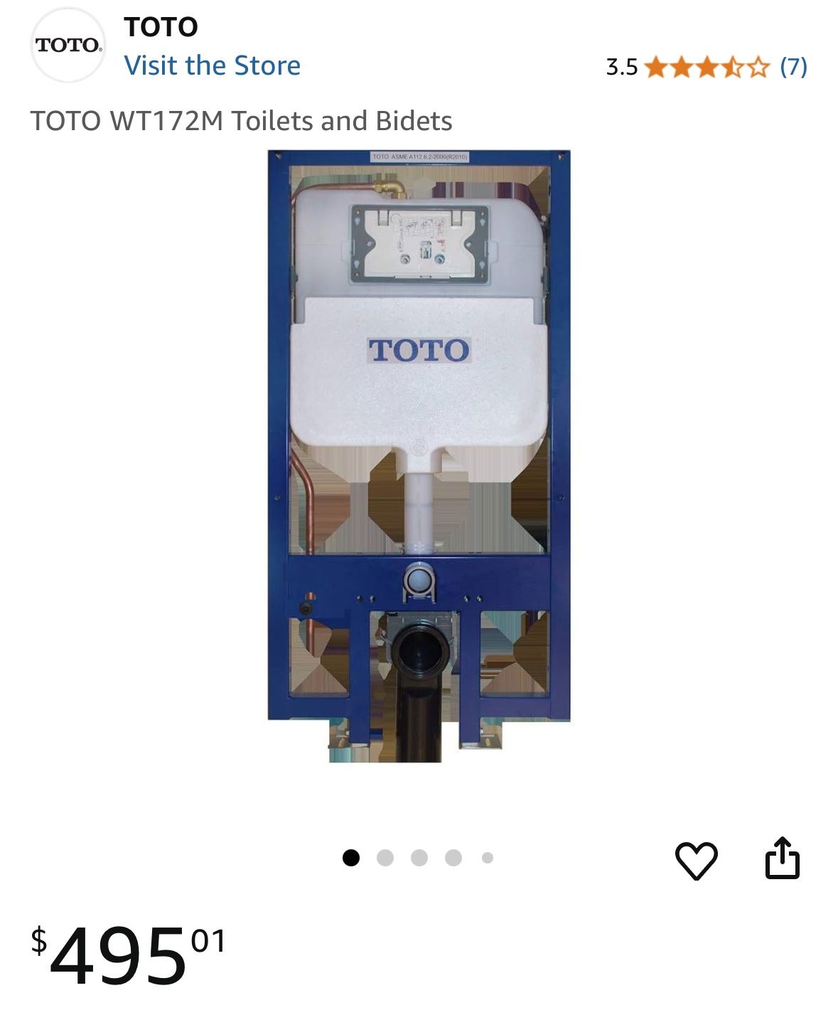 TOTO WT172M Toilets and Bidets