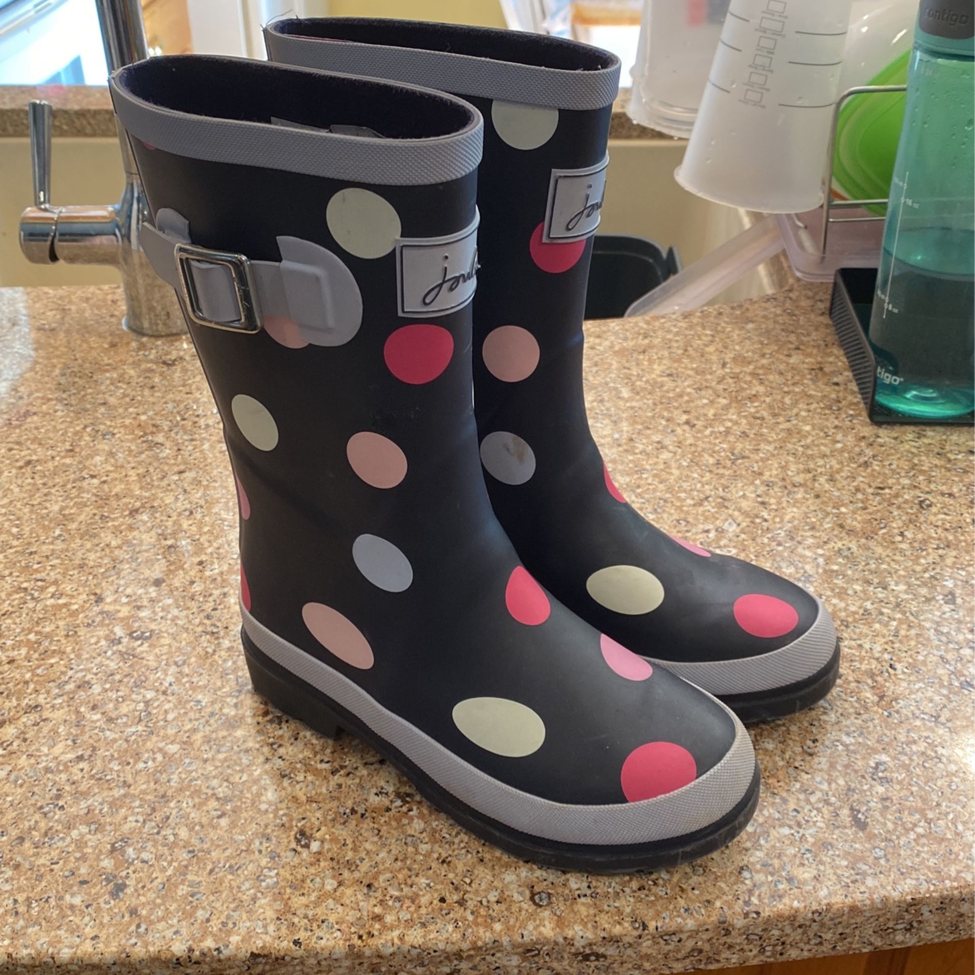 Girls Polkadot Rain Boot Size 2