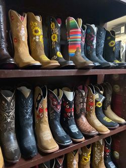 Botas vaqueras de piel para mujer