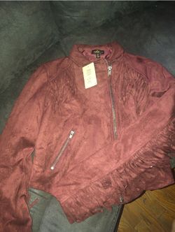 Suede soft leather medium bomber jacket with shingles