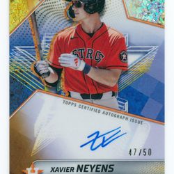 Xavier neyes /50 Auto Mini Diamond Baseball Card