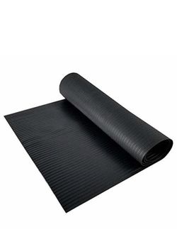 RESILIA Black Vinyl Floor Runner Mat Wide Rib 27 Inch x 6 Ft New