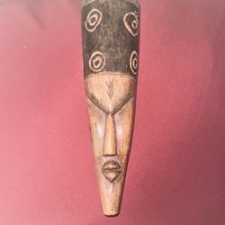 African Tribal Wooden Mask Wall Decor Hand Carved
