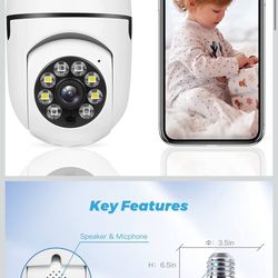 🔥Brand new🔥 Wireless Security Camera Indoor, 360° Panoramic Camera, Full HD 1080P Home Camera, 5GHz WiFi Camera, Dome Surveillance Cameras for Home 