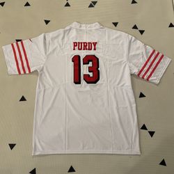 Men’s San Francisco 49ers  Brock Purdy Stitched Throwback White Jersey, S To 2xl
