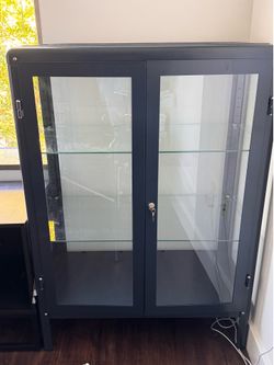Modern Blue/glass showcase