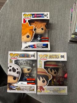 Funko Pop Anime Bundle – Ichigo, Trafalgar Law, Luffy