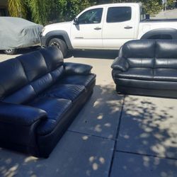 Black Sofas Set