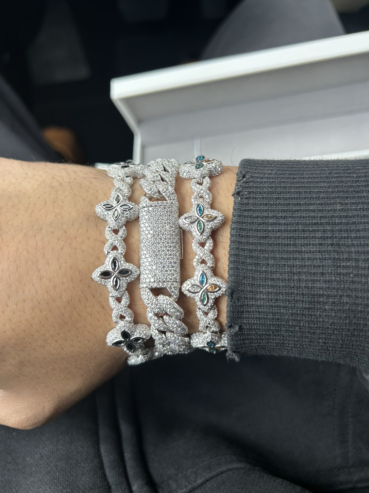 Clover And Cuban Link Bracelets