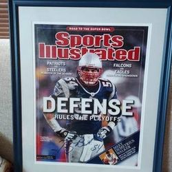 Tedy Bruschi Signed Framed Sports Illustrated 