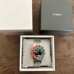Timex Q GMT Quartz – Pepsi Bezel – Full Set – Excellent Condition