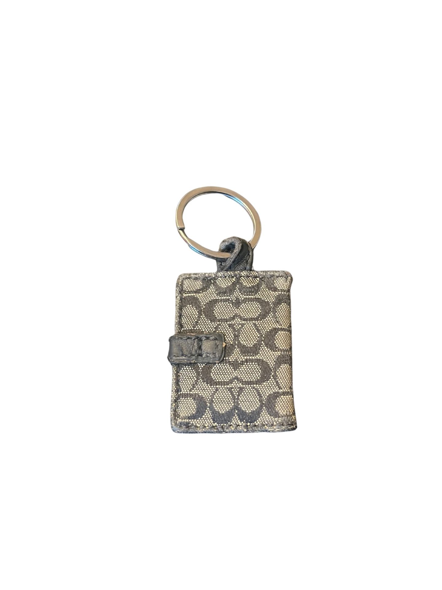 Coach Signature canvas mini photo album/picture frame keychain/bag