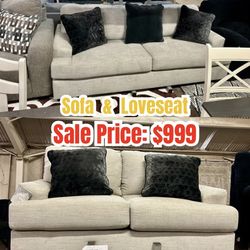 Sofa and loveseat