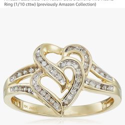 10 K Gold Diamond Ring