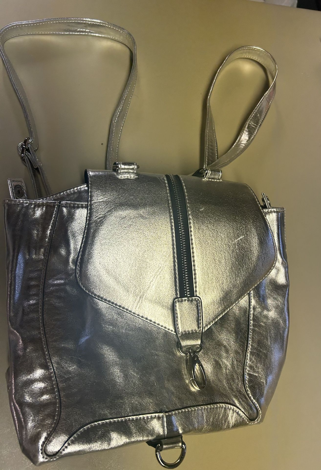 Silver Backpack