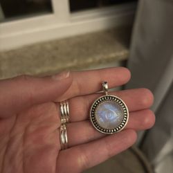 Evil Eye Moonstone Pendant 
