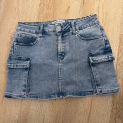 Denim mini skirt