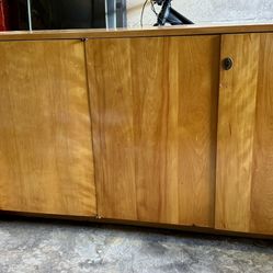 Free Large Solid Wood Hutch - Needs Refinishing But Is Beautiful!