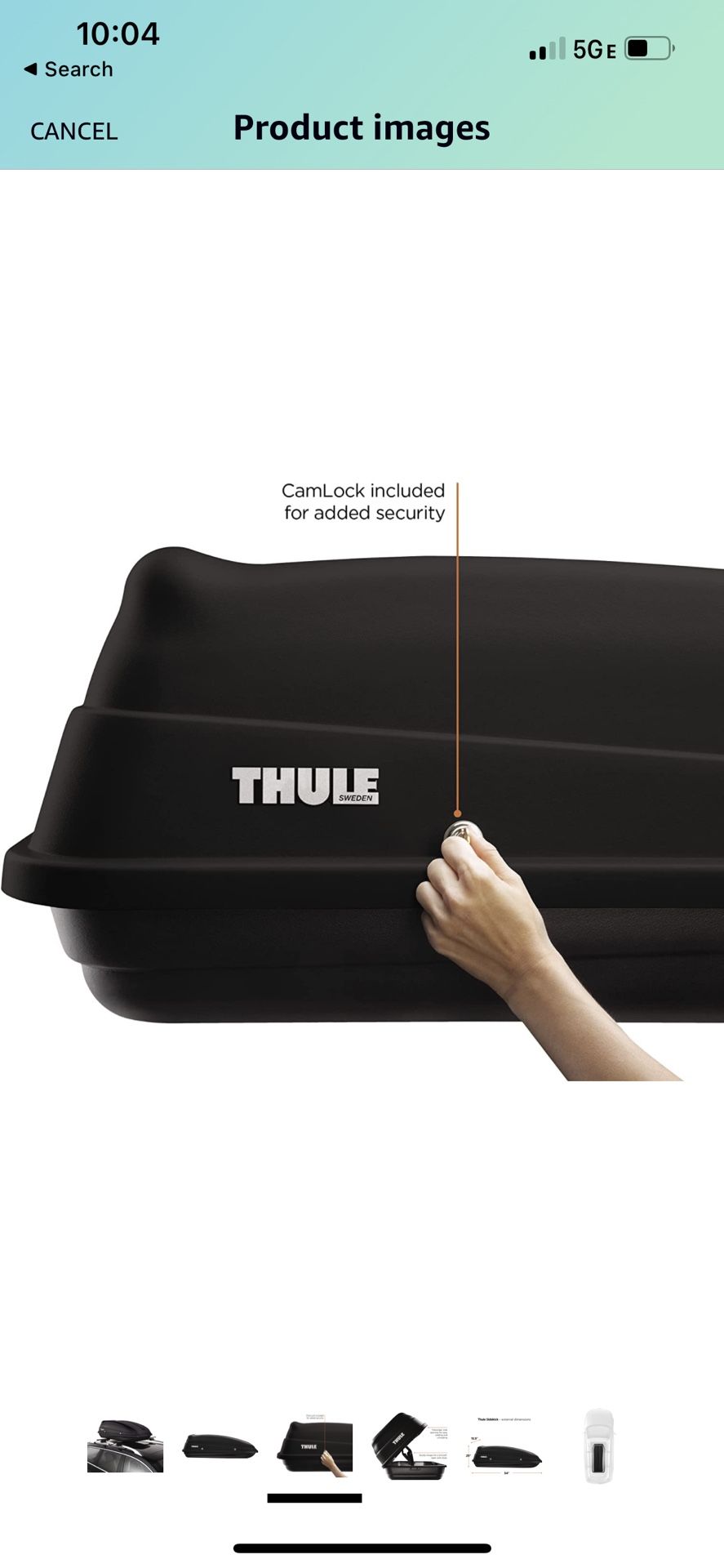 Thule Sidekick Rooftop Cargo box Grey