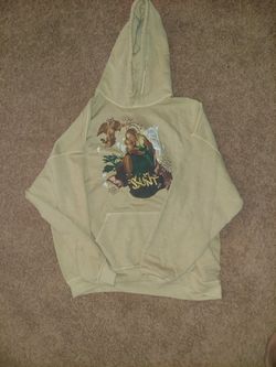 Saint Healing Embroidered Hoodie - Tan