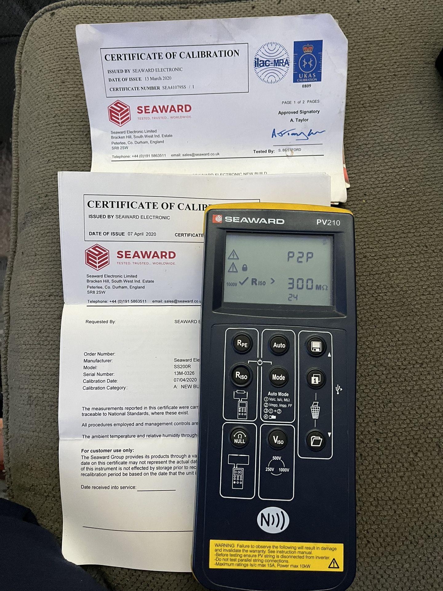 Seaward And Solar Survey 200R And Ac/dc Current Clamp