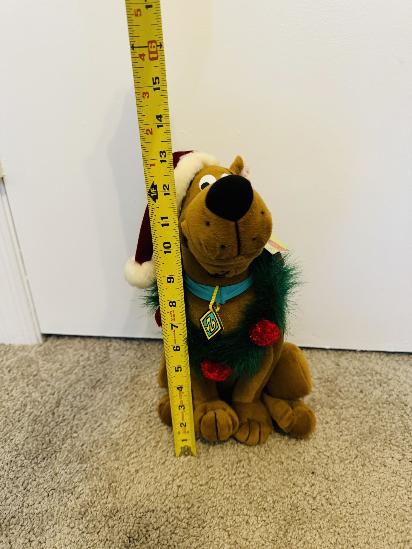 Scooby Doo Dog Plush 13” Brown Stuffed Animal Christmas