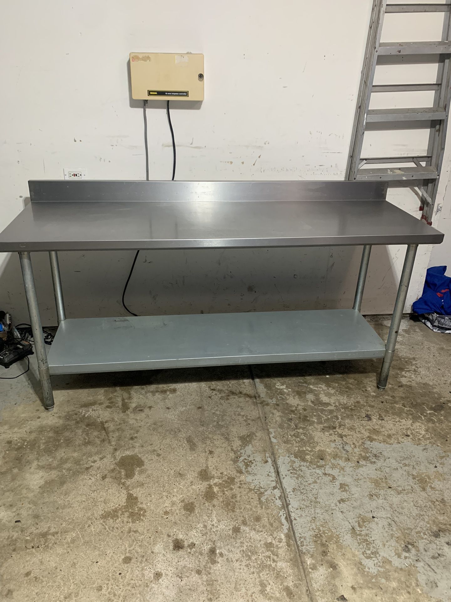 72x24 Stainless Steel Work Prep Table With 4 Inch Backsplash
