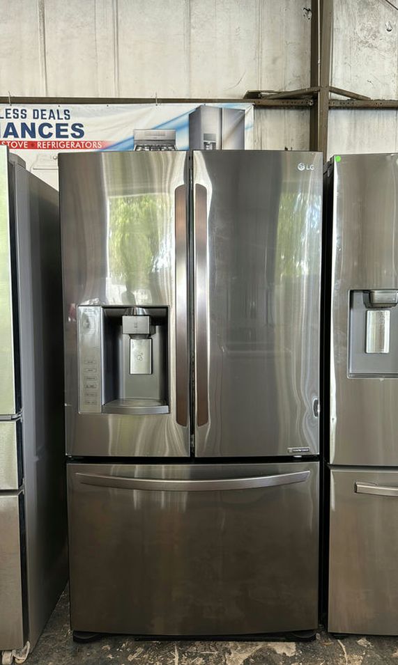 LG 3-Door Refrigerator (French Door Fridge) Stainless Steel - Ice Maker, French Door