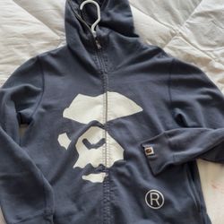 Navy Blue Bape Hoodie 